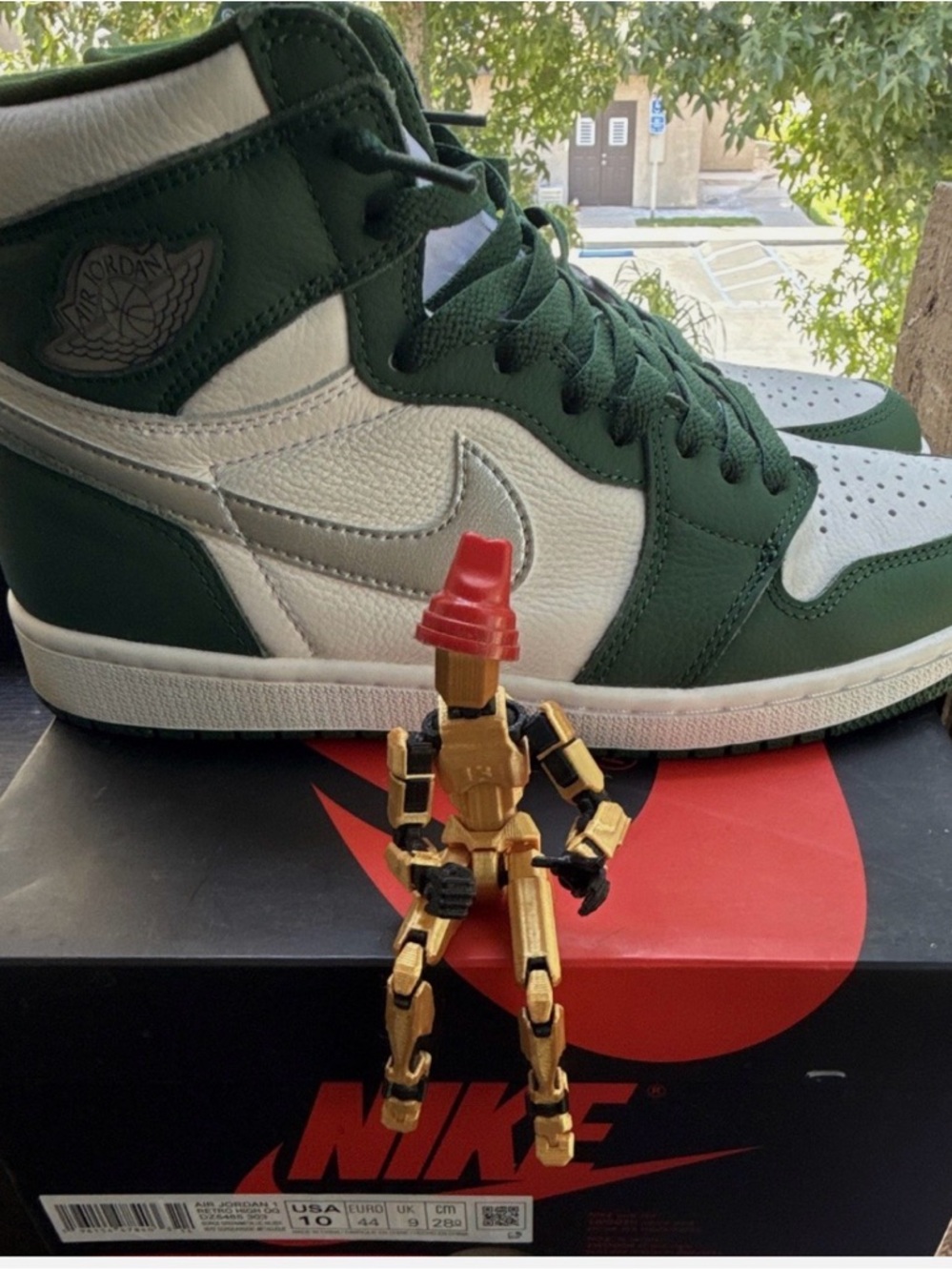 Nike Air Jordan 1 co.jp Men’s High Top Leather Sneakers Green/White